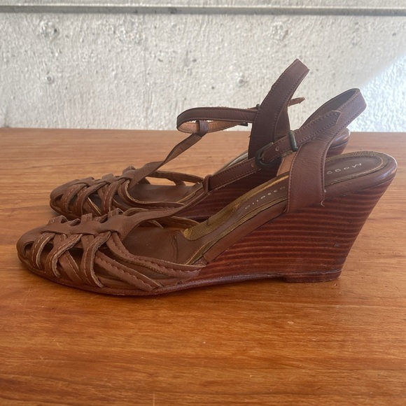 🇦🇷 Maggio & Rossetto designer leather wedge sandals - Picture 3 of 9